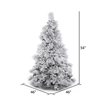 4.5ft. Unlit Flocked Alberta Pine with Pinecones Artificial Christmas Tree 