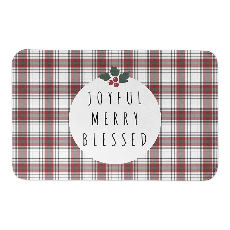 Designs Direct Joyful Merry Blessed Bath Mat, 34" x 21"