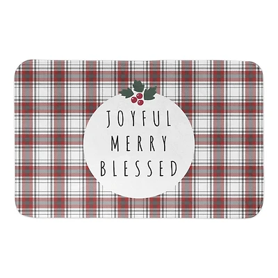 Designs Direct Joyful Merry Blessed Bath Mat, 34" x 21"