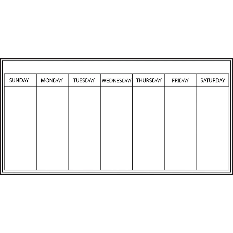Wallpops Whiteboard Weekly Calendar Decal, 2ct.