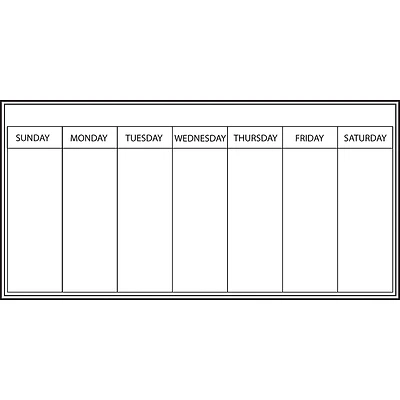 Wallpops Whiteboard Weekly Calendar Decal, 2ct.