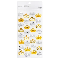 Silver & Gold Crown Gemstone Stickers by Recollections™