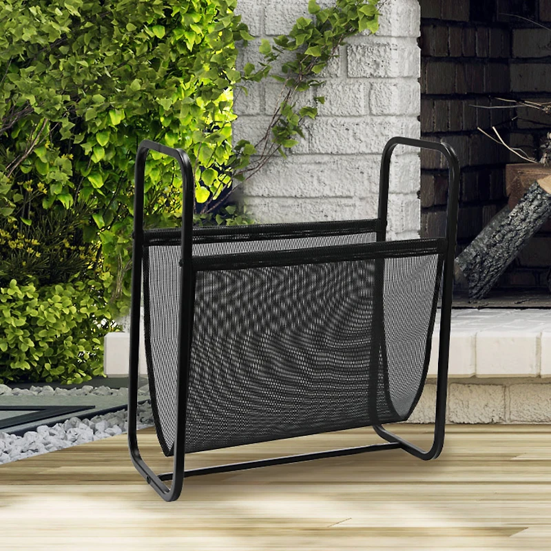 Household Essentials 20" Mesh Indoor/Outdoor Log Holder Magazine Rack