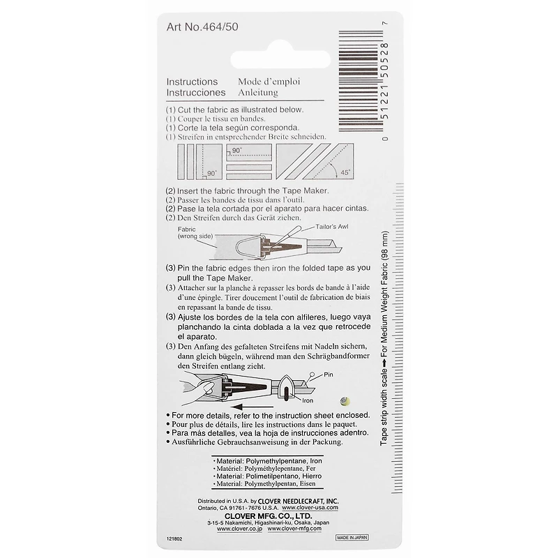 Clover 2" Bias Tape Maker