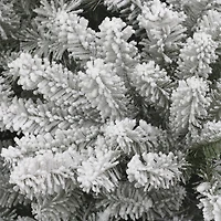 6.5ft. Pre-Lit Flocked Royal Majestic Artificial Fraser Fir Tree, Clear Lights