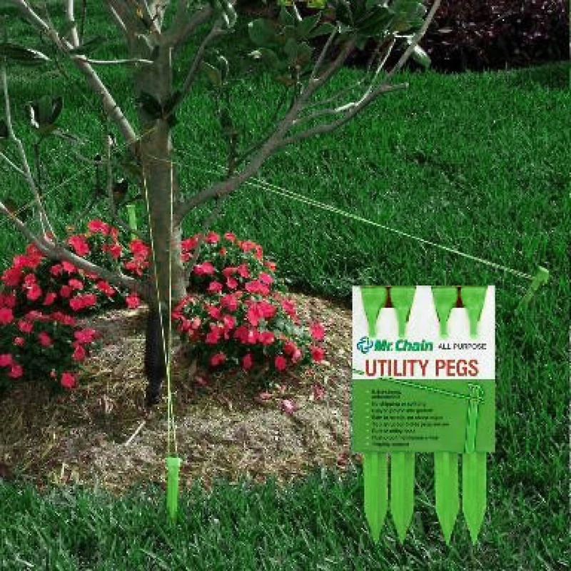 CC Outdoor Living 9" Green Heavy Duty All Purpose Utility Peg Stakes, 4ct.