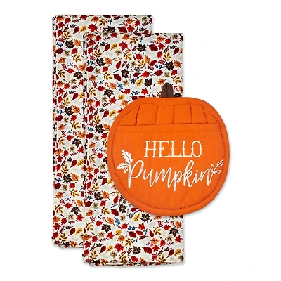 Hello Pumpkin Potholder Gift Set