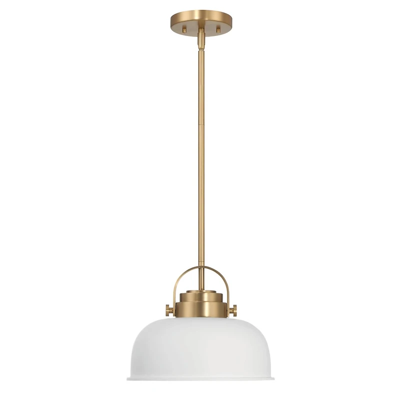 Hello Honey® Arte White & Gold Industrial Metal 2-Tone Ceiling Light