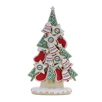 Frosted Christmas Cookie Pine Trees Set