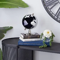 8" Blue Stainless Steel Contemporary Globe