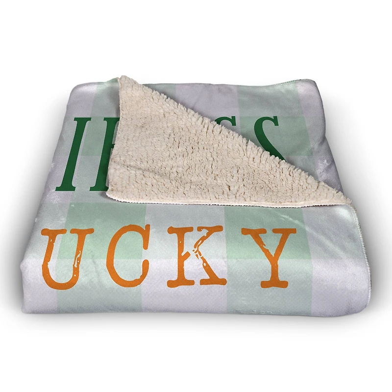 St Pat Words Buffalo 50" x 60" Sherpa Fleece Blanket