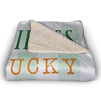 St Pat Words Buffalo 50" x 60" Sherpa Fleece Blanket
