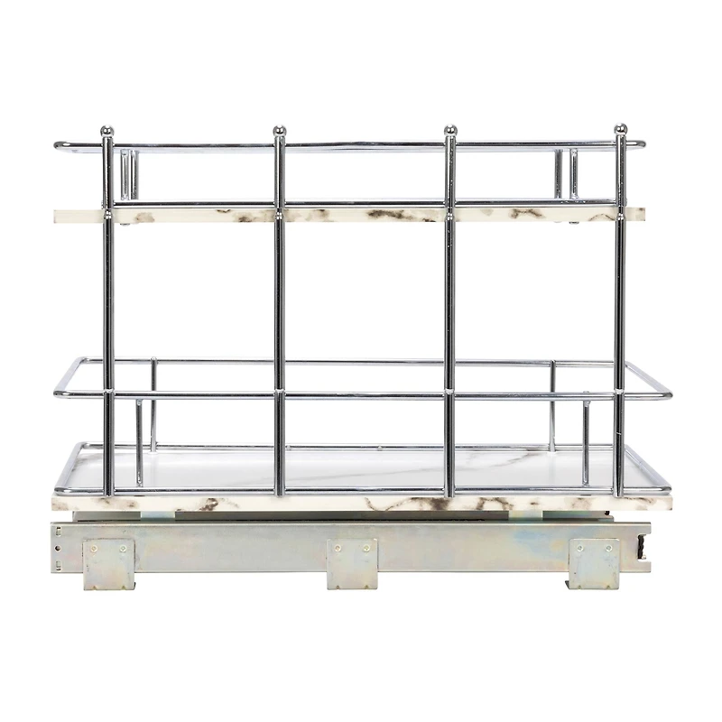 Household Essentials Glidez Marble 2-Tier Cabinet Organizer