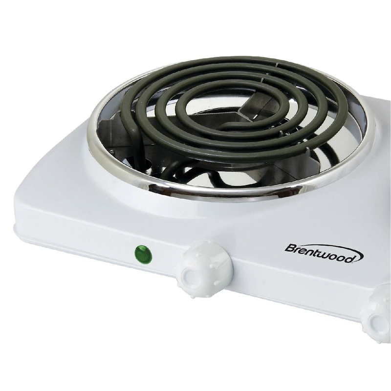 Brentwood White 1500W Double Electric Burner