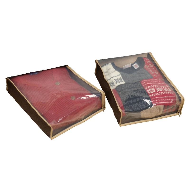 Household Essentials 16" Brown Sweater Storage Bags, 2ct.