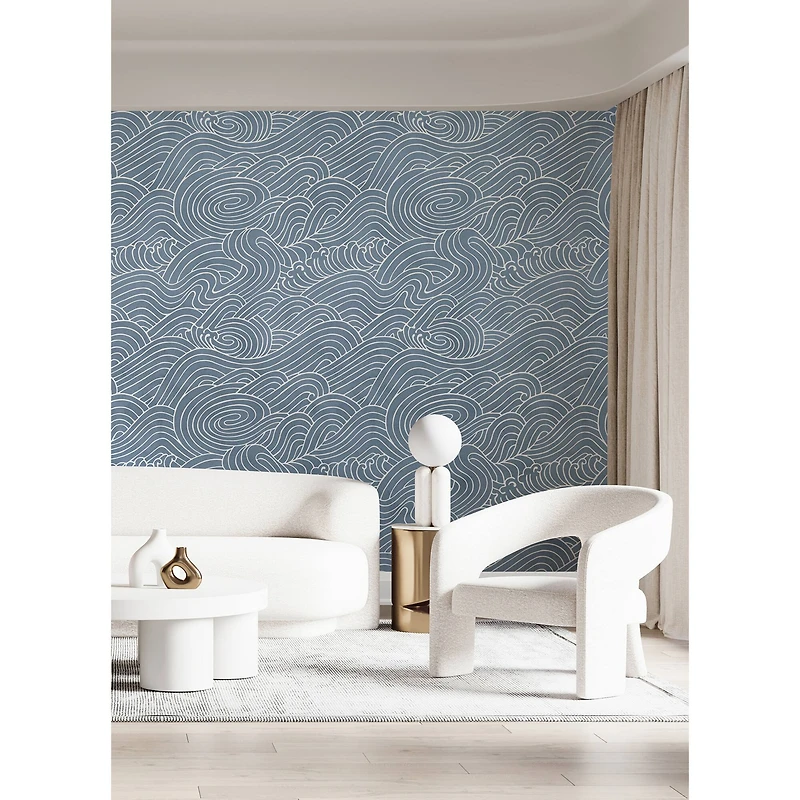 Katie Hunt Ocean Blue Waves Wall Mural