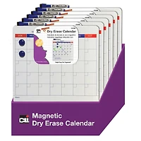 Charles Leonard Magnetic Dry Erase Calendar Set, 6ct