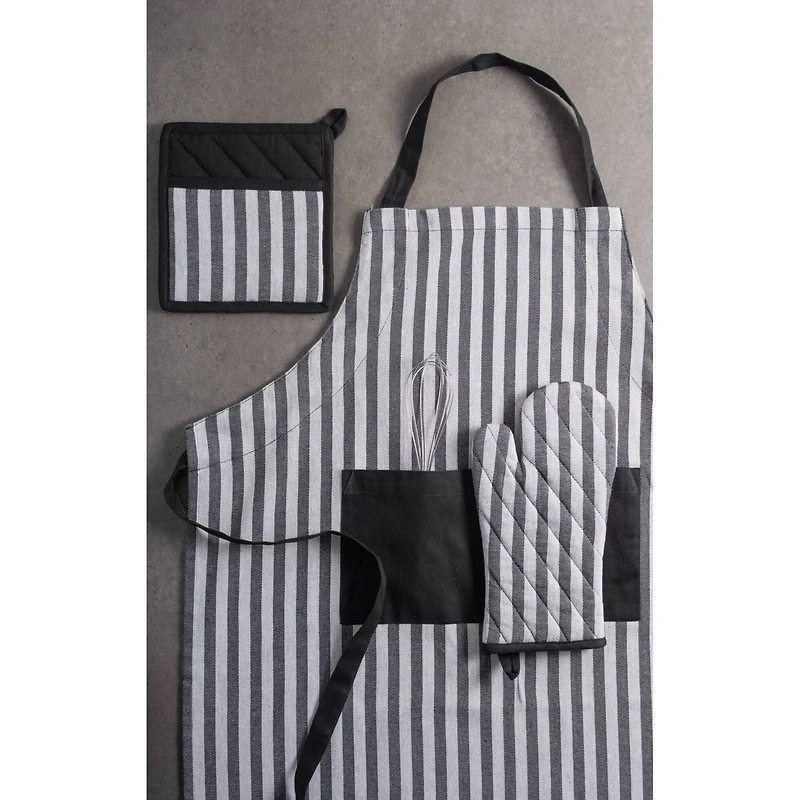 Black & White Stripe Chef Apron