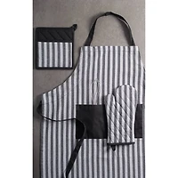 Black & White Stripe Chef Apron