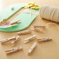 12 Packs: 30 ct. (360 total) Natural Brown Medium Clothespins by Recollections™