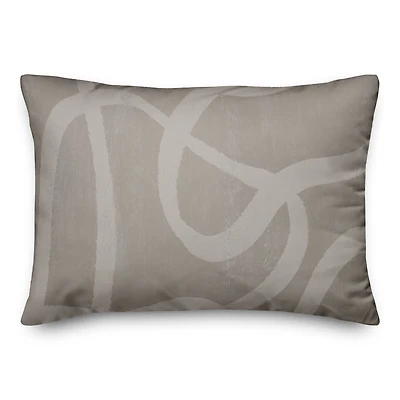 Modern Beige Lines I 14" x 20" Throw Pillow