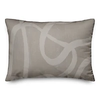 Modern Beige Lines I 14" x 20" Throw Pillow