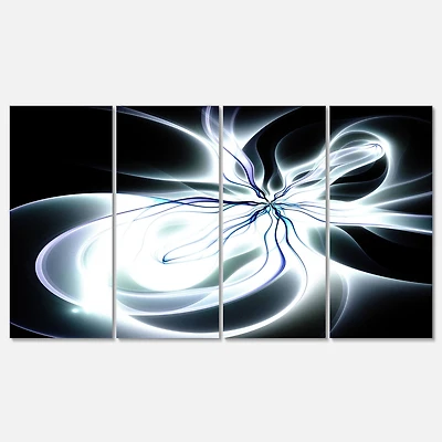 Designart - White Symmetrical Fractal Flower