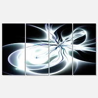 Designart - White Symmetrical Fractal Flower