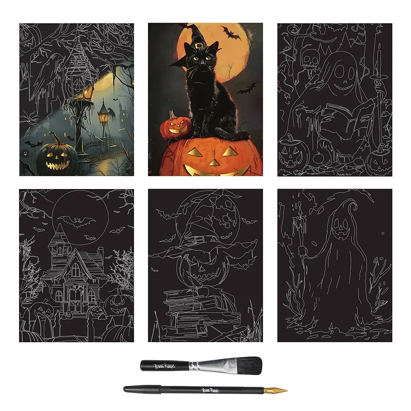 Brea Reese™ 9" x 12" Haunted House Scratch Art Paper Pad