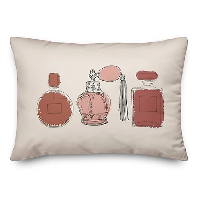 Vintage Perfume 14" x 20" Throw Pillow