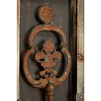 Brown Wood & Metal Rustic Key Wall Décor Set
