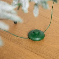 7ft. Pre-Lit Flocked Woodland Fir Artificial Christmas Tree, Warm White LED Lights