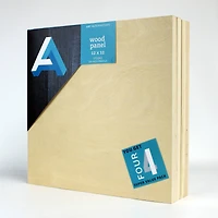 Art Alternatives 4 Pack 12" x 12" Value Pack Classic Studio Wood Panel