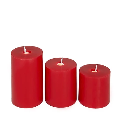 Red LED Flameless Candle Set