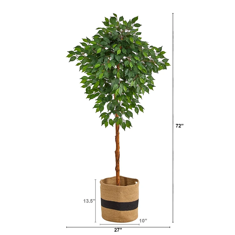 6ft. Artificial Ficus Tree with Basket
