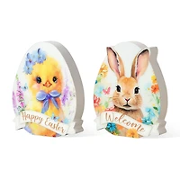 Glitzhome® 6" Easter Egg Chick Table Décor Set