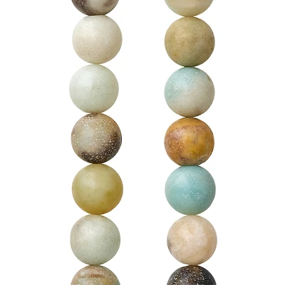 Teal Mix Amazonite Round Beads, 10mm by Bead Landing™