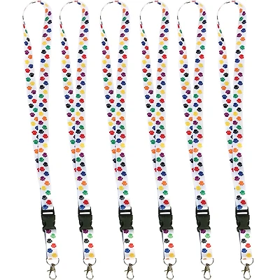 Teacher Created Resources Colorful Paw Print Lanyard, 6ct.
