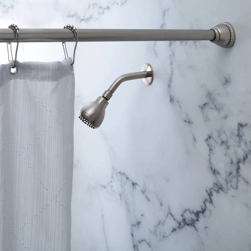 Bath Bliss Satin Nickel Tension Shower Rod