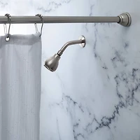 Bath Bliss Satin Nickel Tension Shower Rod