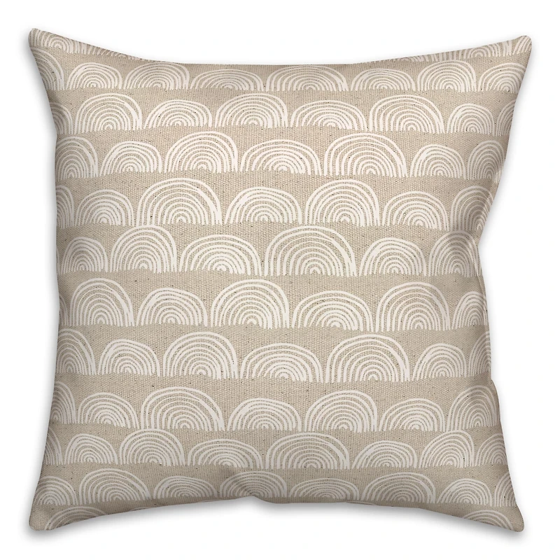 Half Moon Pattern Throw Pillow 18" x 18"