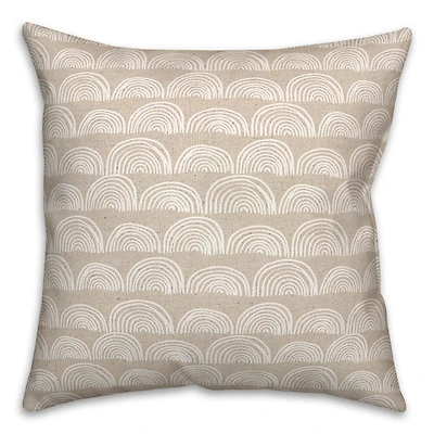 Half Moon Pattern Throw Pillow 18" x 18"