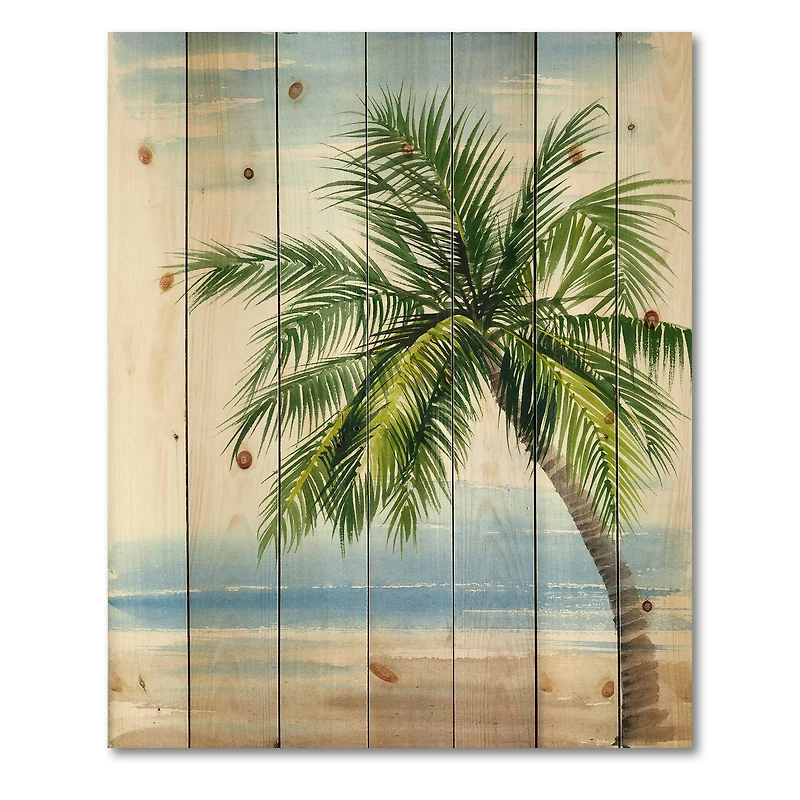 Designart - Palm Tree At The Beach Resort