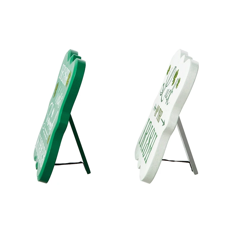 Glitzhome® St. Patrick's Wooden Table Décor Set