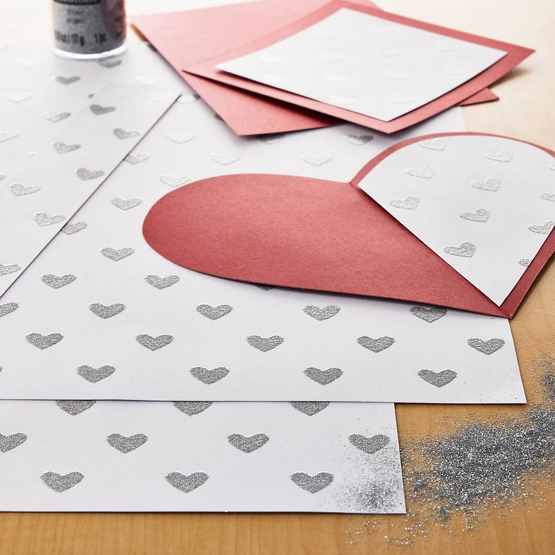 Glitter Heart Cardstock Paper by Recollections