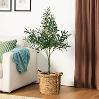 Glitzhome® 4ft. Faux Olive Tree in Pot