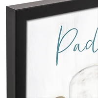 Paddle On Black Framed Canvas