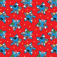 Marvel Kawaii Red Superheroes Cotton Fabric