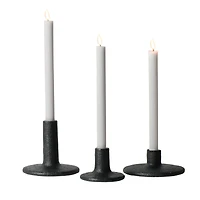 Hello Honey® Stoneware Taper Candle Holder Set