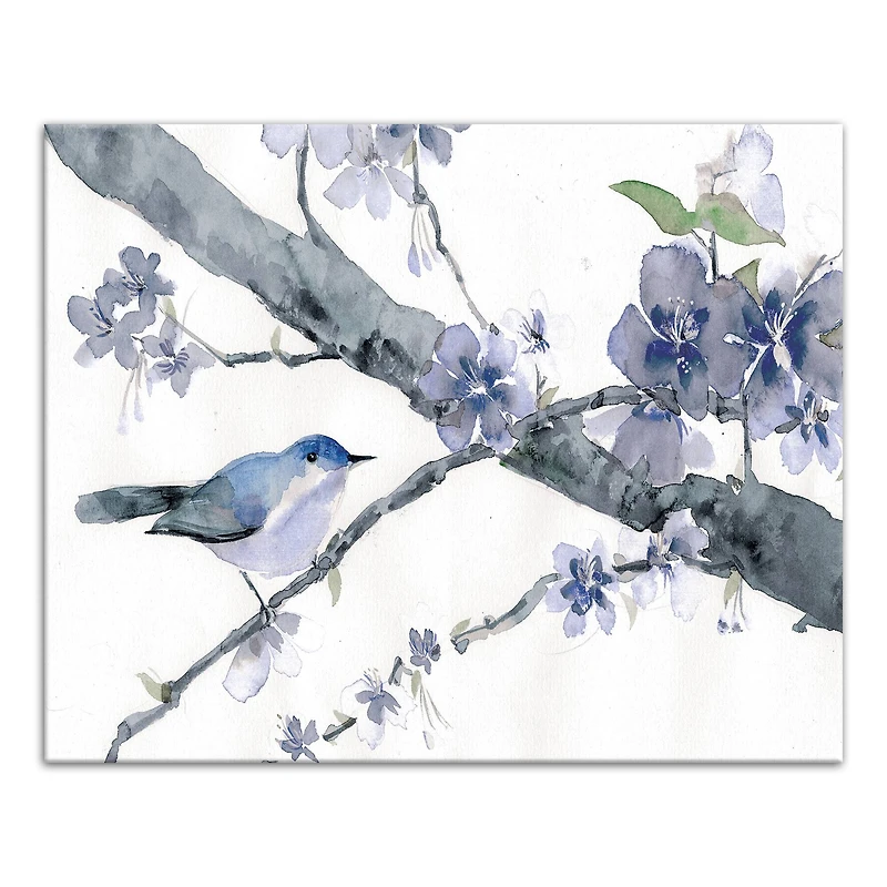 Cherry Blossoms And Birds 20" x 16" Canvas Wall Art